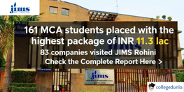 161 MCA students placed with the highest package of INR 11 lac  83 companies visited JIMS Rohini Check the Complete Report Here
